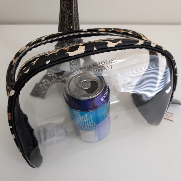 NWT VICTORIA'S SECRET 3-PC Set Leopard Black Travel Cosmetic Bag Makeup Pouch XL - Picture 6 of 16